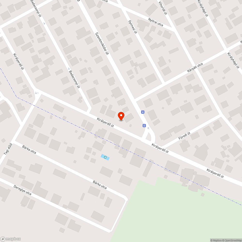 Nagy teherforgalom a Királyerdő út Szentmiklósi és Tagi úti rövid szakaszán bejelentés helye