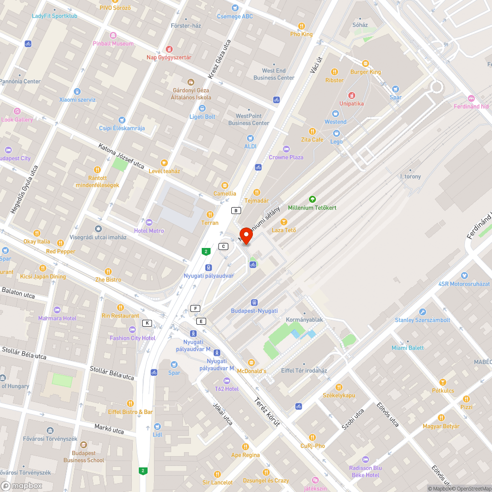 Beázik a Nyugati bejelentés helye