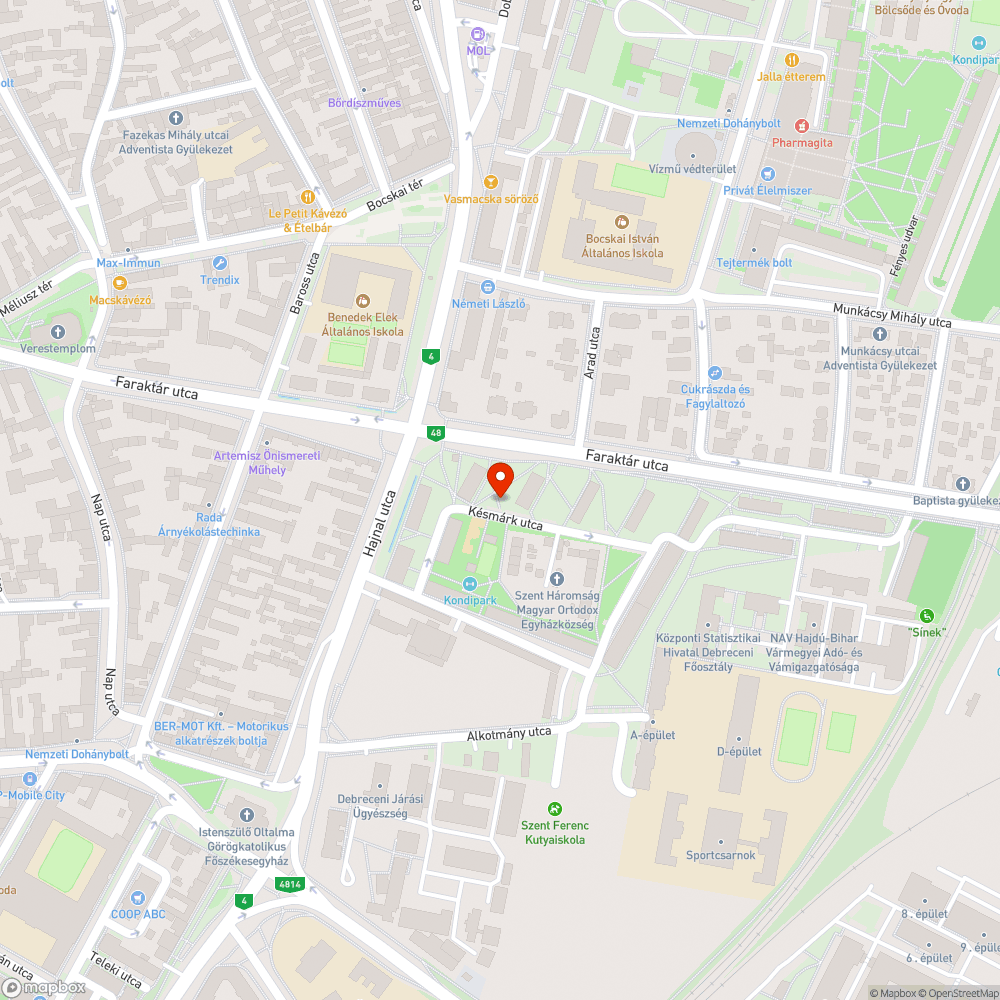 vízzel elöntött szerviz út bejelentés helye