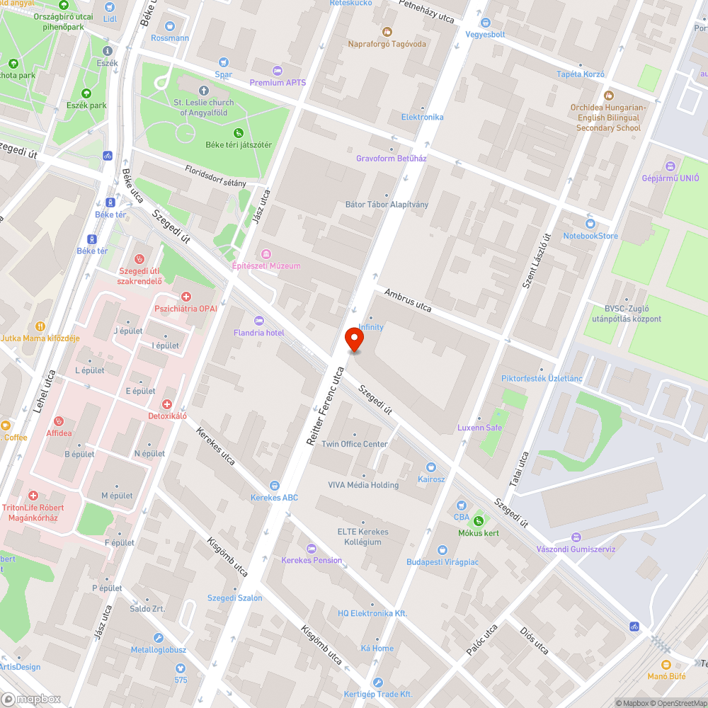 Megdőlt, rozsdás aljú közmű szekrény bejelentés helye