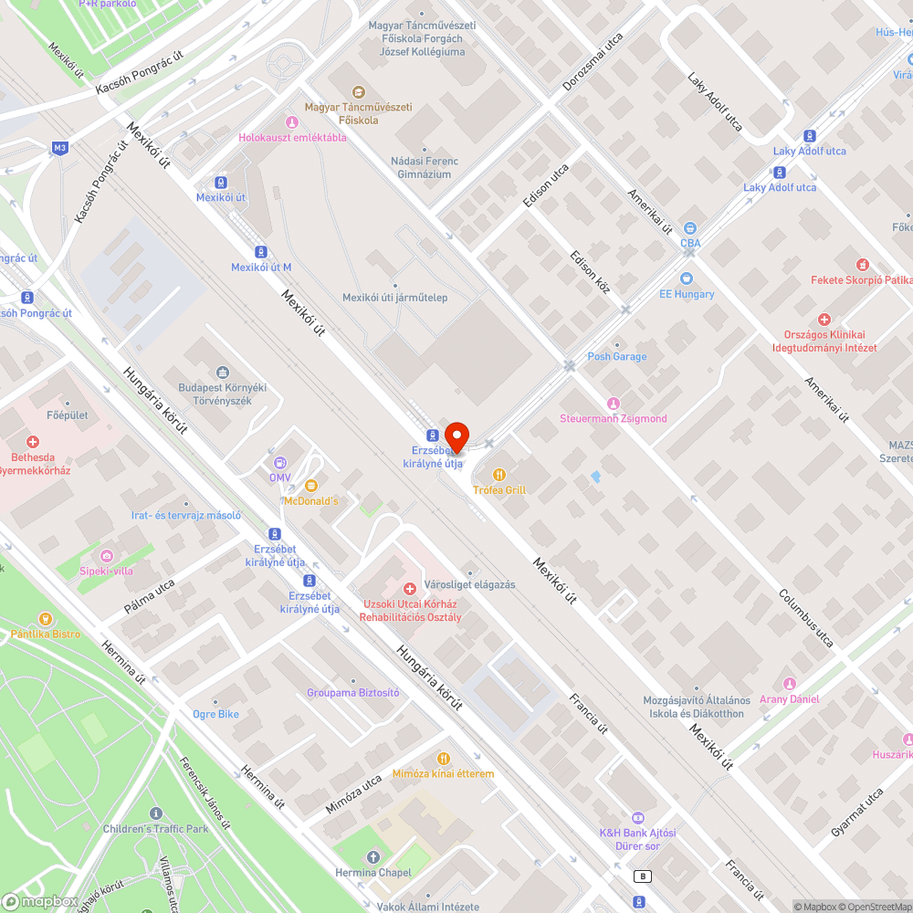 Hiányzó fényterelő bejelentés helye