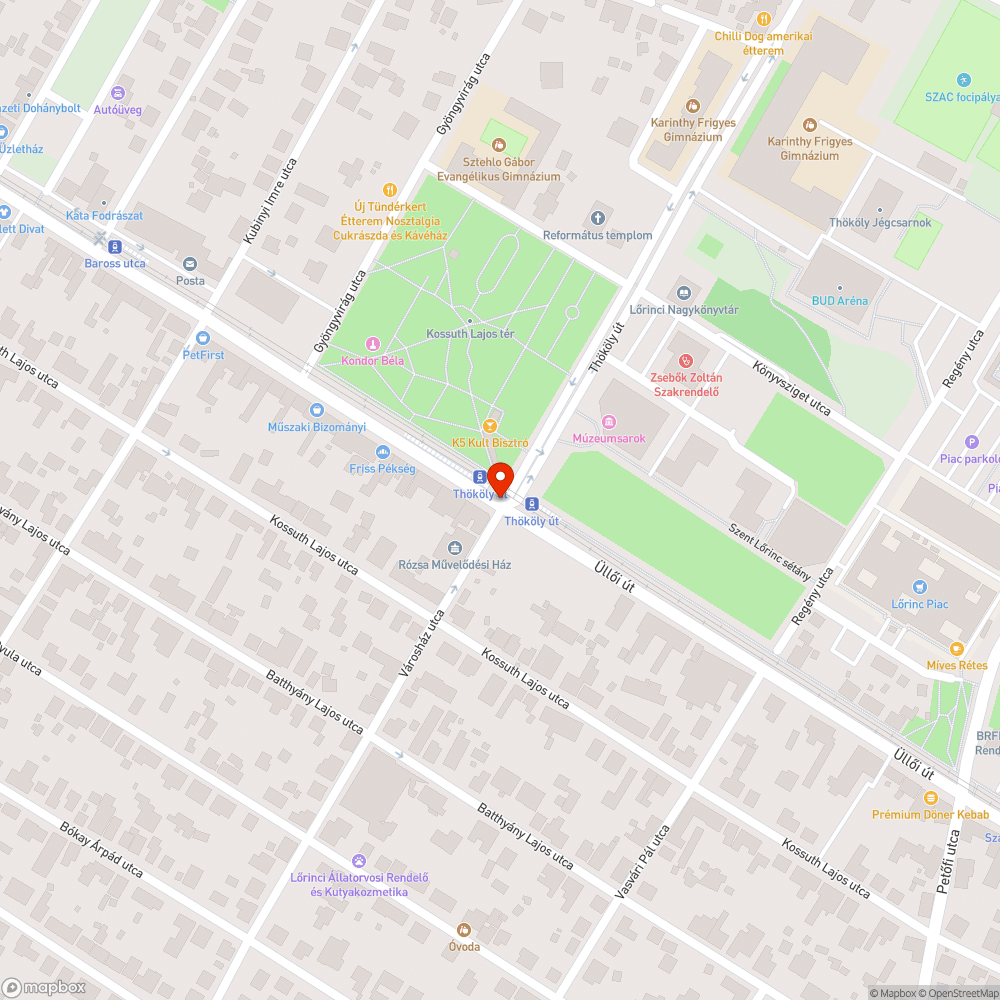 Hiányzó fényterelő bejelentés helye