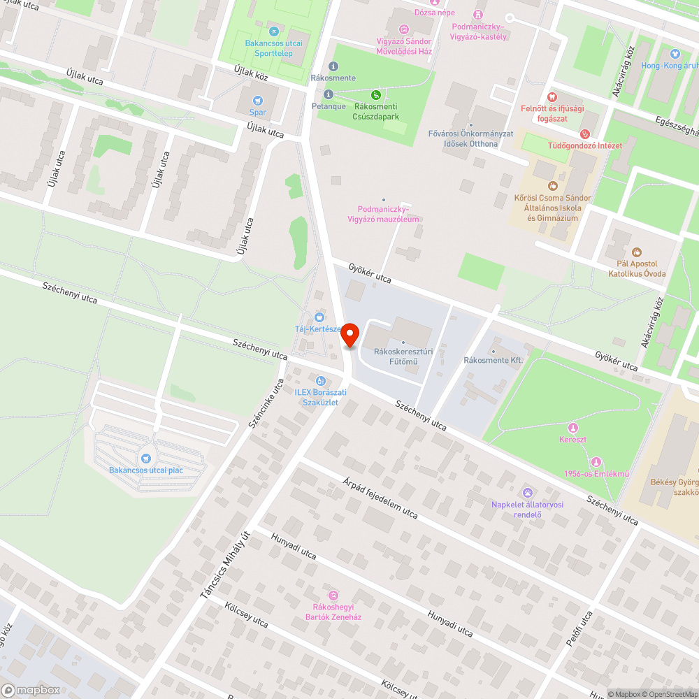 Nyitott bejelentés helye