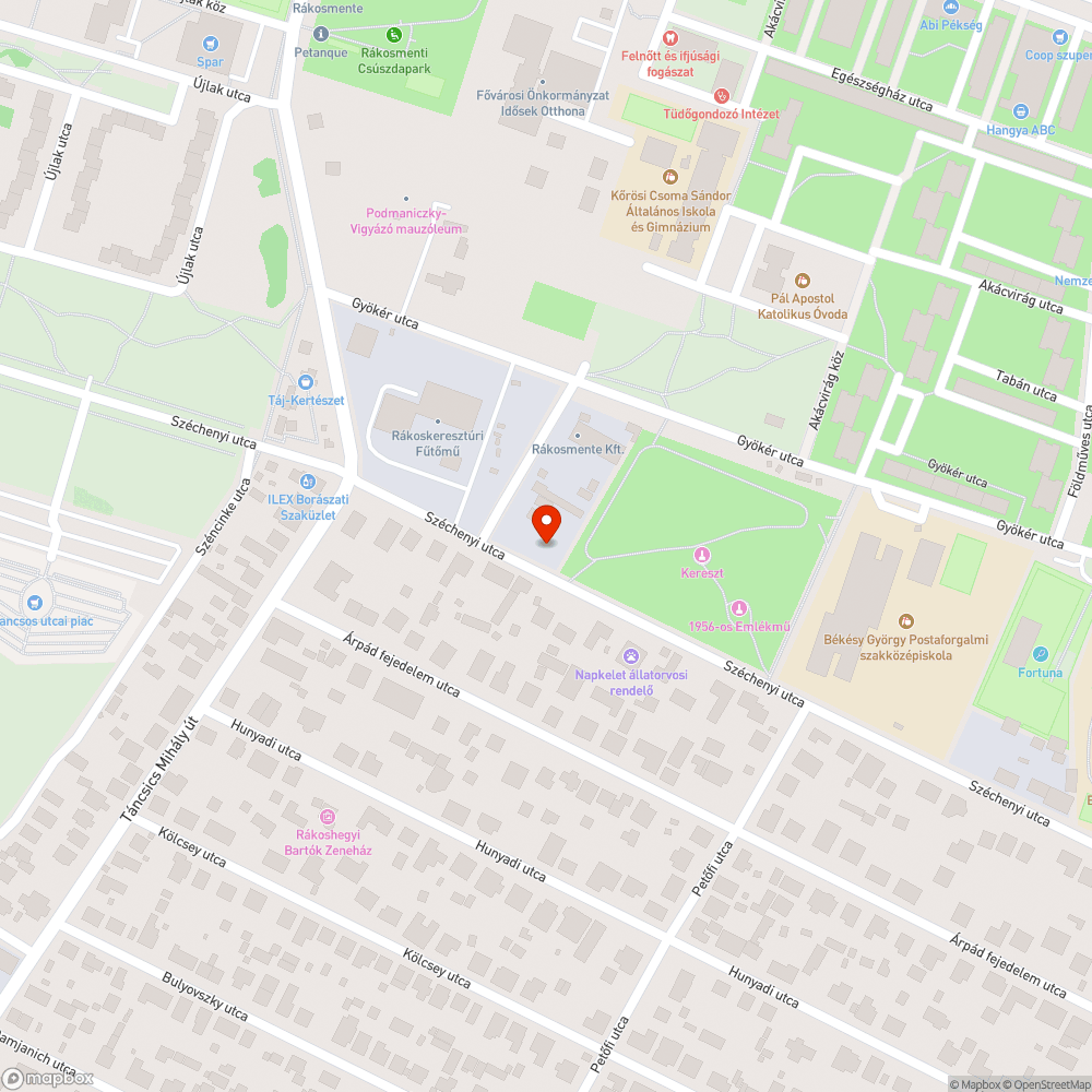 Megdőlt oszlop bejelentés helye