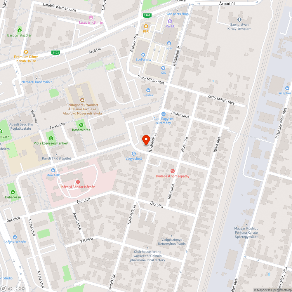 Elhagyott jármű bejelentés helye