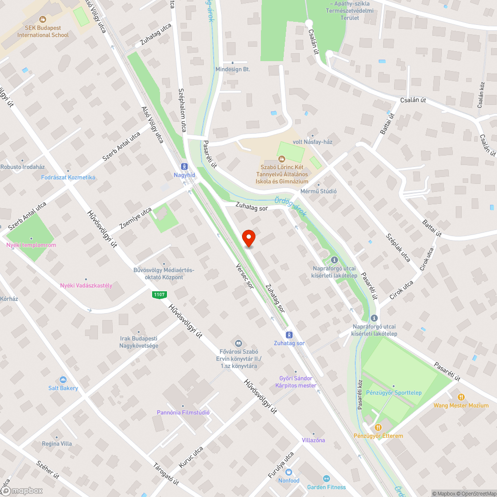 Kátyúk a Zuhatag soron bejelentés helye