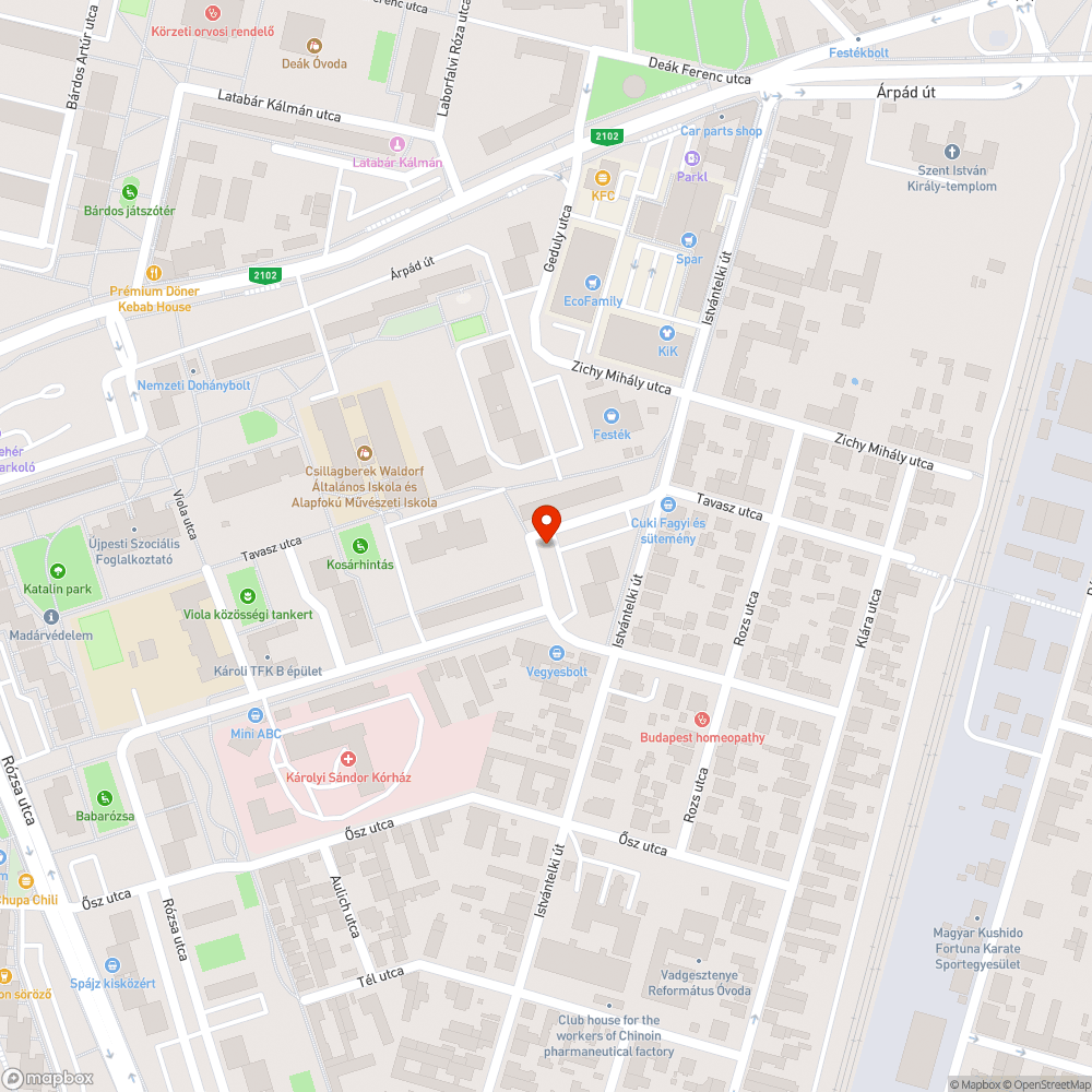 Elhagyott jármű bejelentés helye