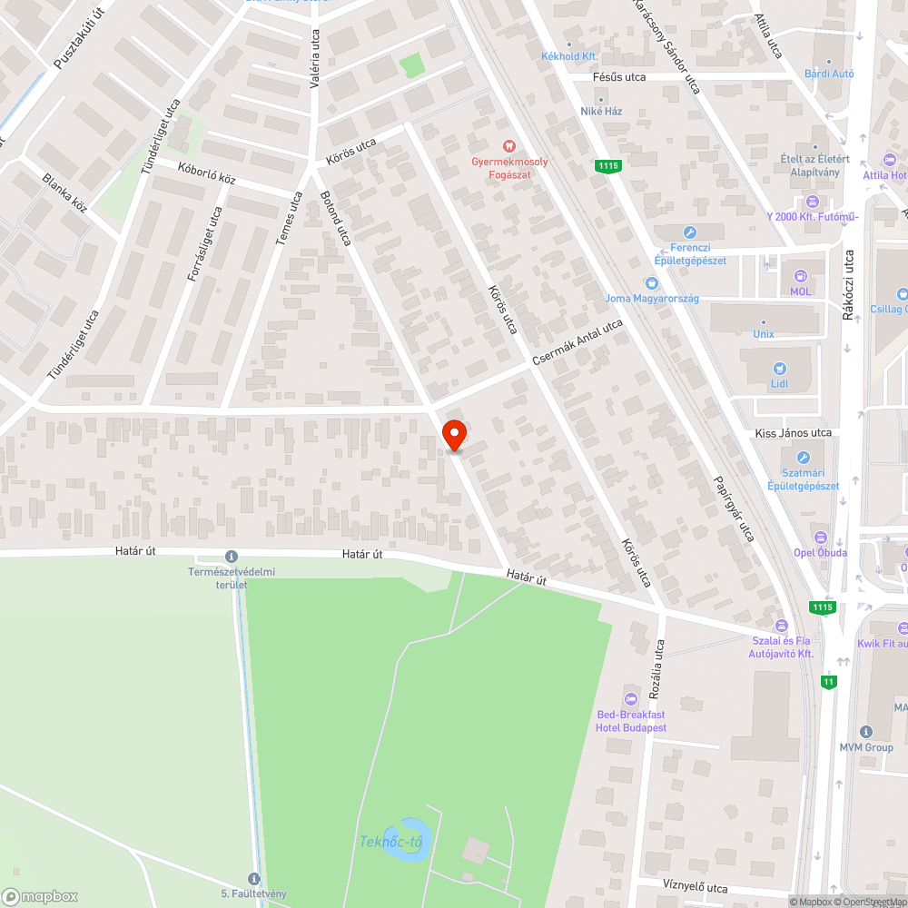 Hiányzó lámpatest bejelentés helye