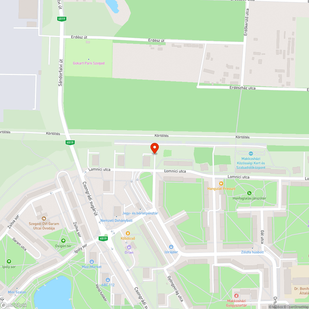 Hosszú úthiba a Lomnici utca 41 parkolóban bejelentés helye