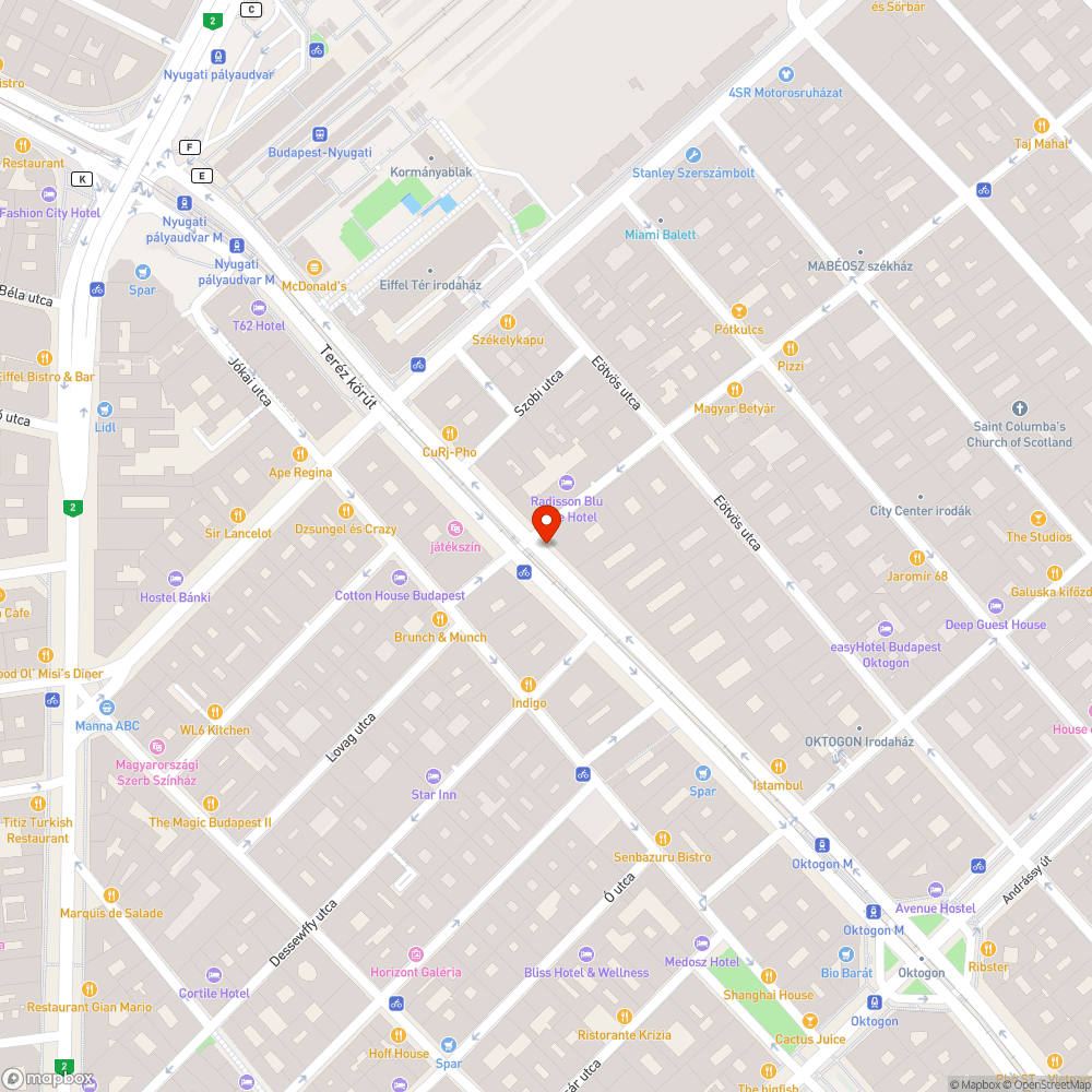 A Szondi utcai kereszteződésnél katasztrófális a körúton a kerékpárút kopórétege bejelentés helye