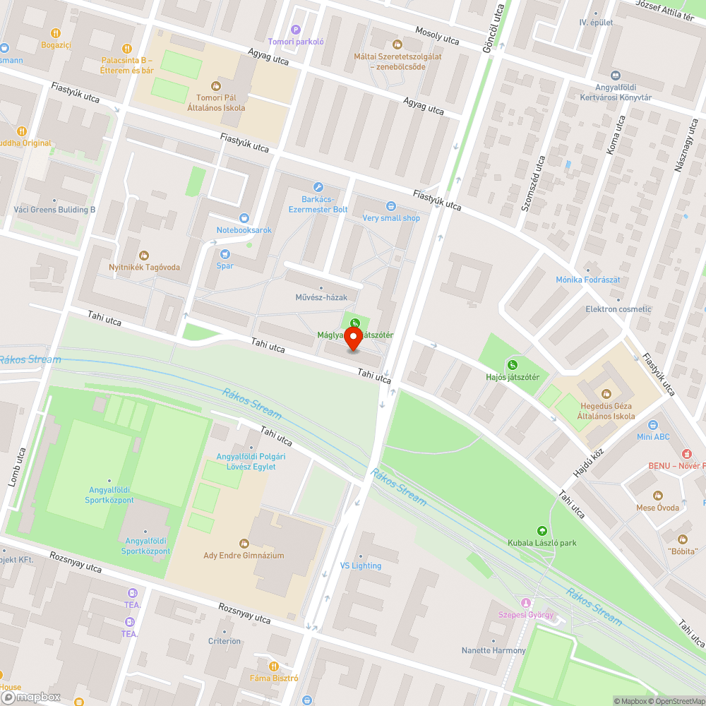 Autógumik a Tahi utca mellett bejelentés helye