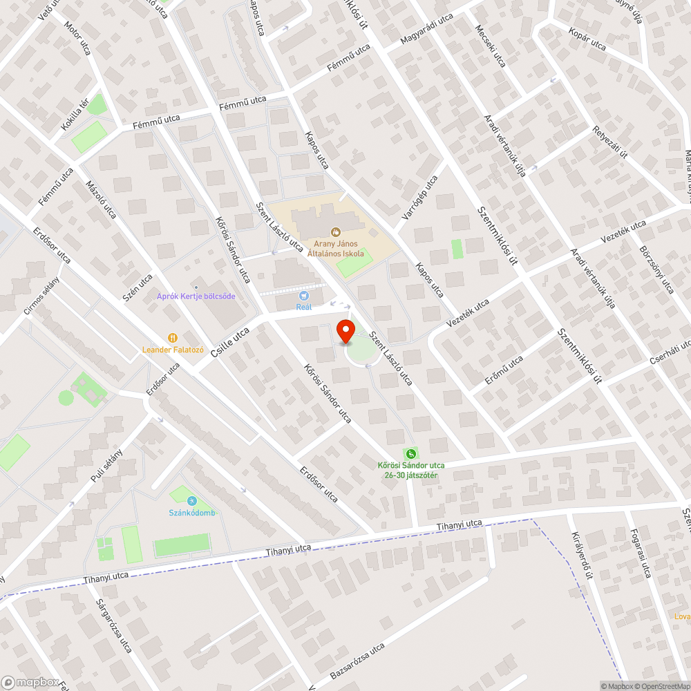 Kátyú bejelentés helye