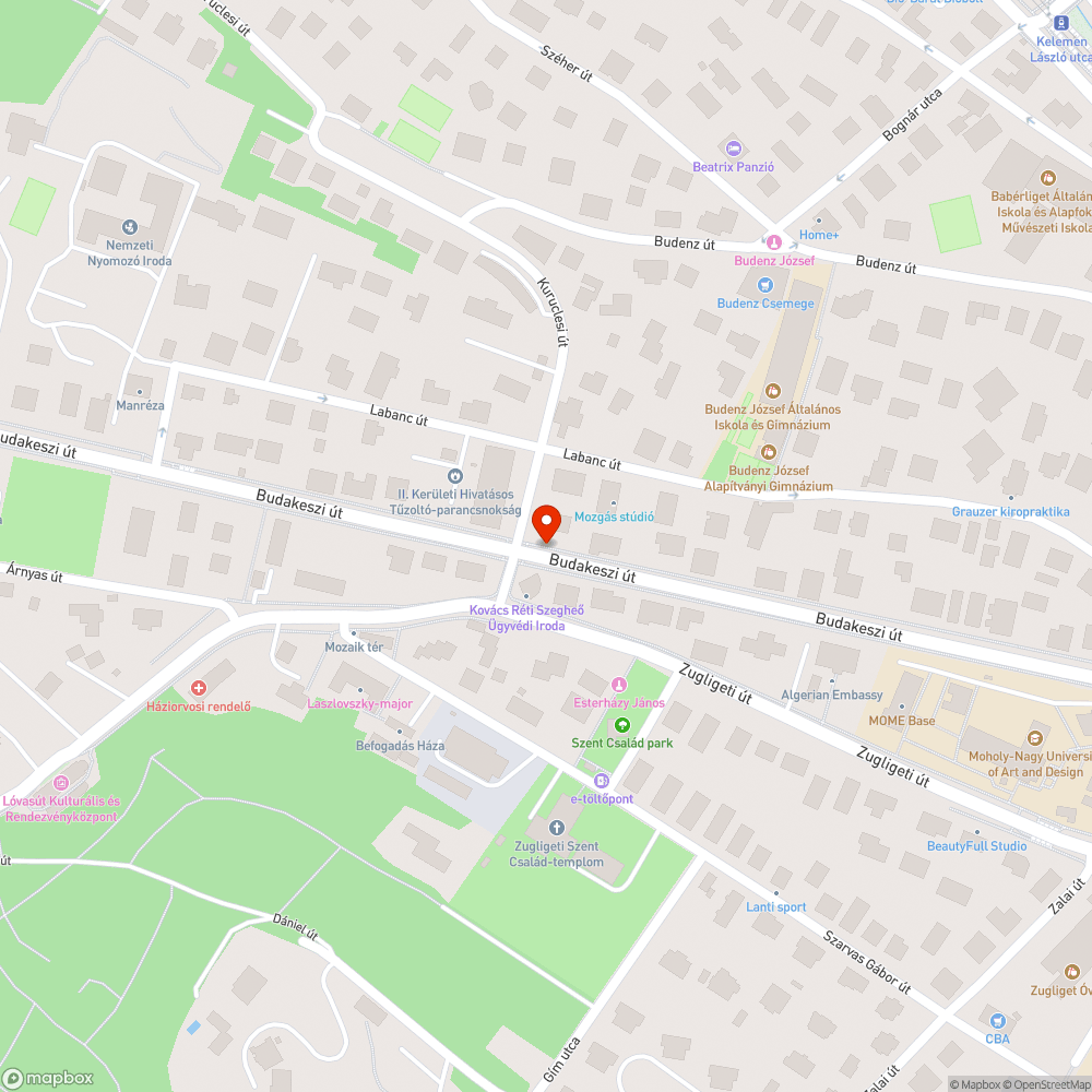 2 üres zöld ágyás a Kuruclesi út megállónál bejelentés helye