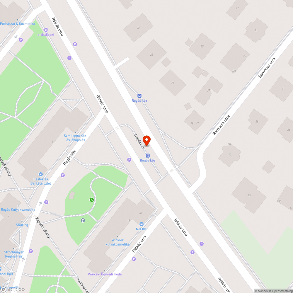 Regős köz buszmegállók összefirkálva bejelentés helye