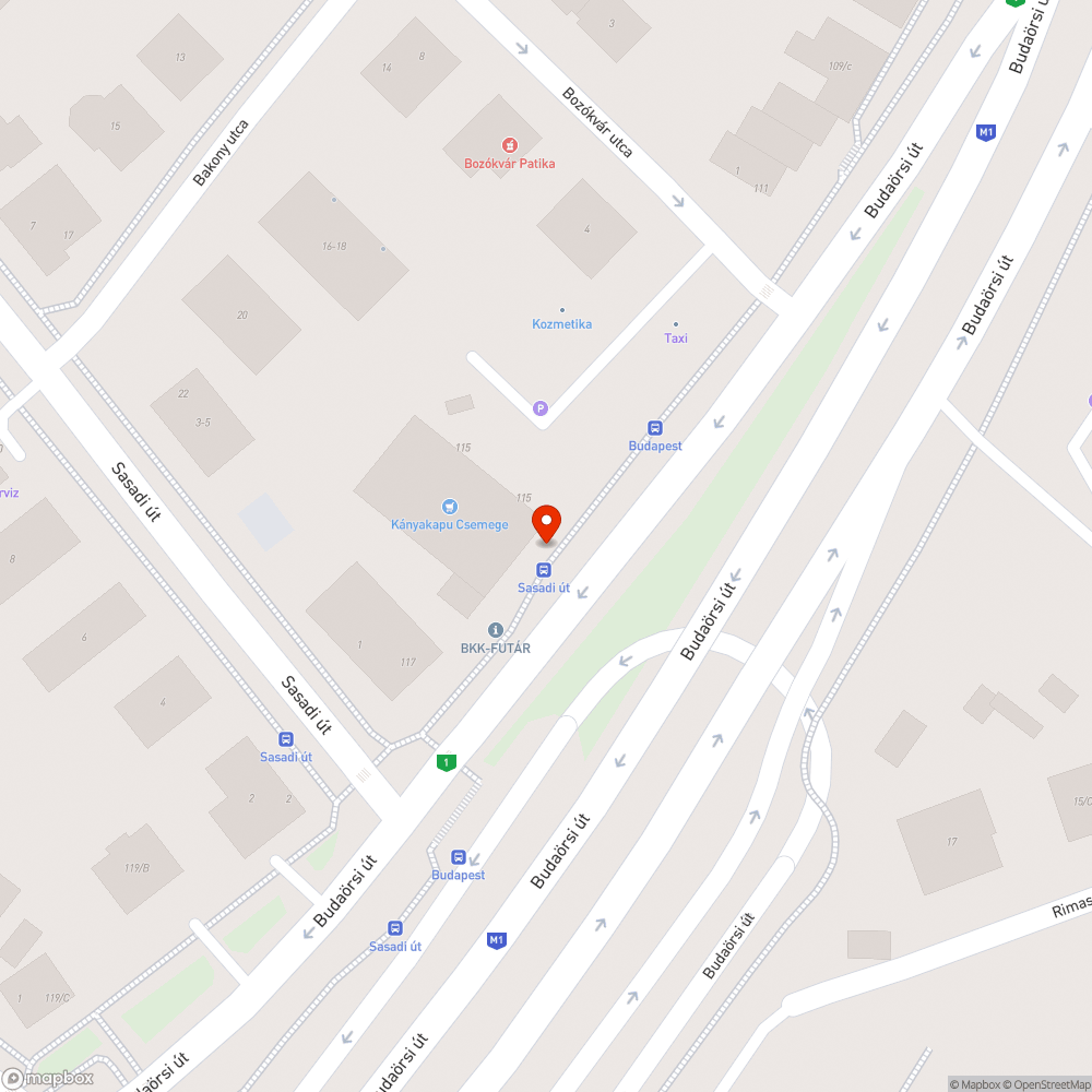 Firka a Sasadi úti buszmegállóban bejelentés helye