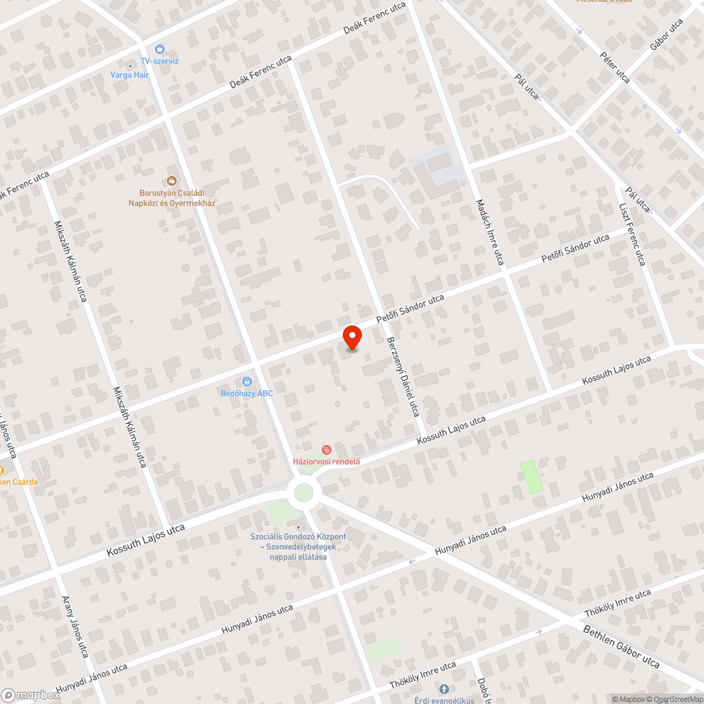 Kátyú bejelentés helye