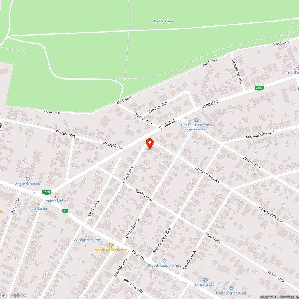 Megsüllyedt fedél bejelentés helye