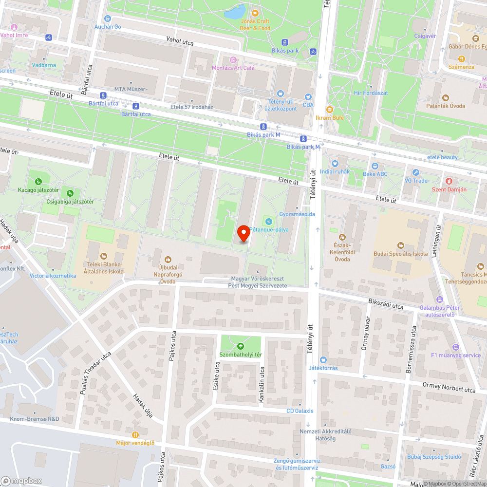 kidobott matrac az Etele út 42/b mögött bejelentés helye