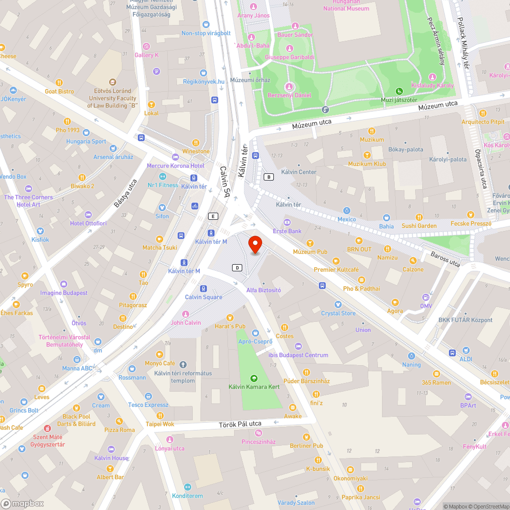 Billegő kövek a Kálvin téren bejelentés helye