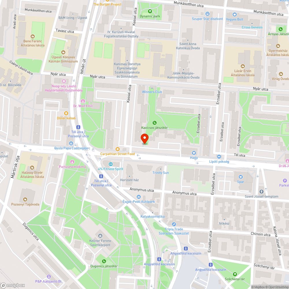 Üres fahely bejelentés helye