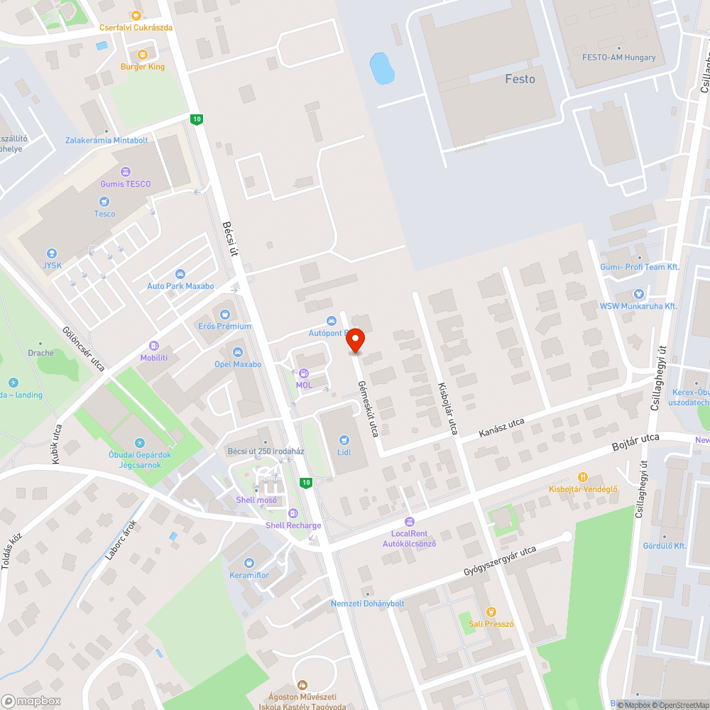 Több kátyú a (1037) Gémeskút utcában bejelentés helye