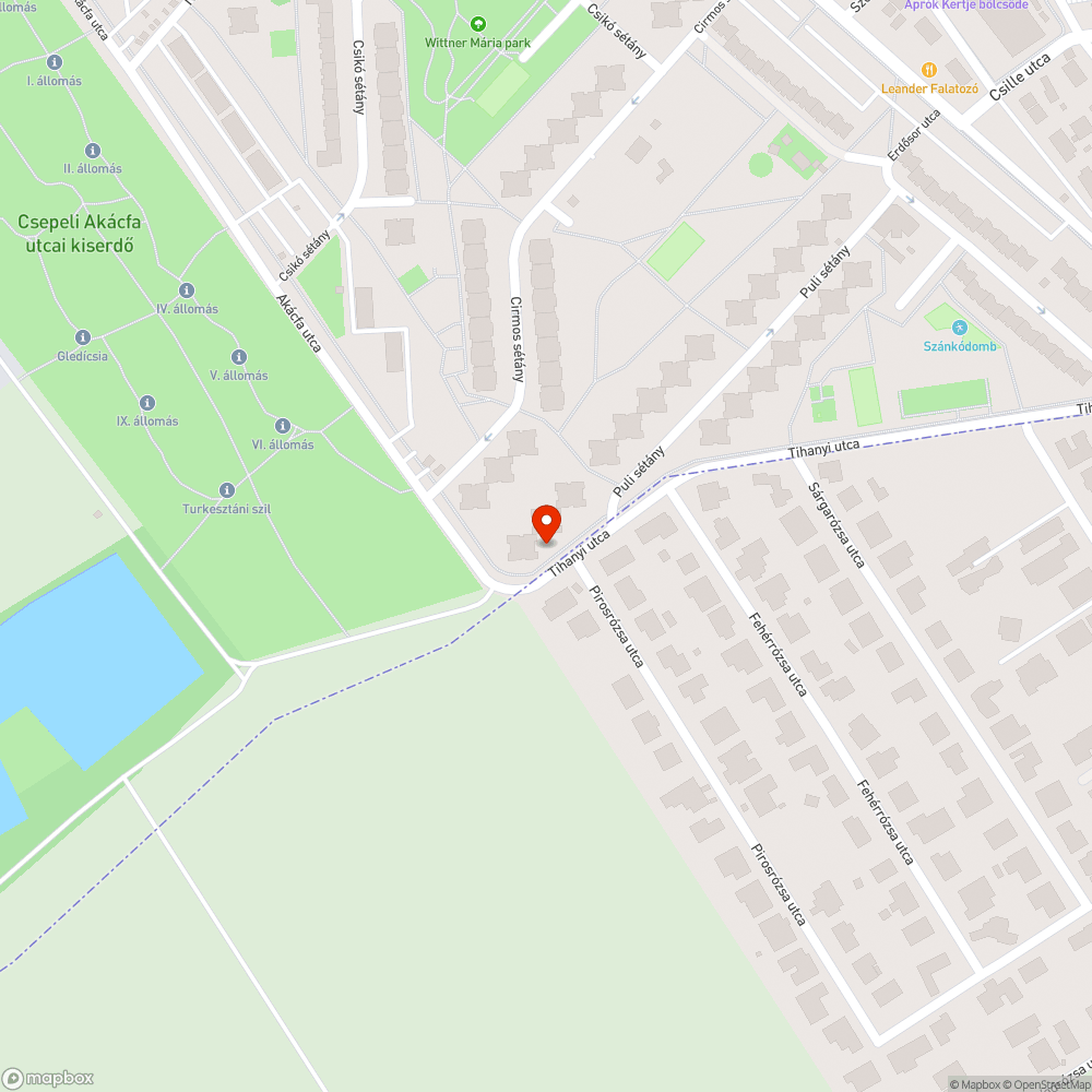 Megrongált oszlop bejelentés helye