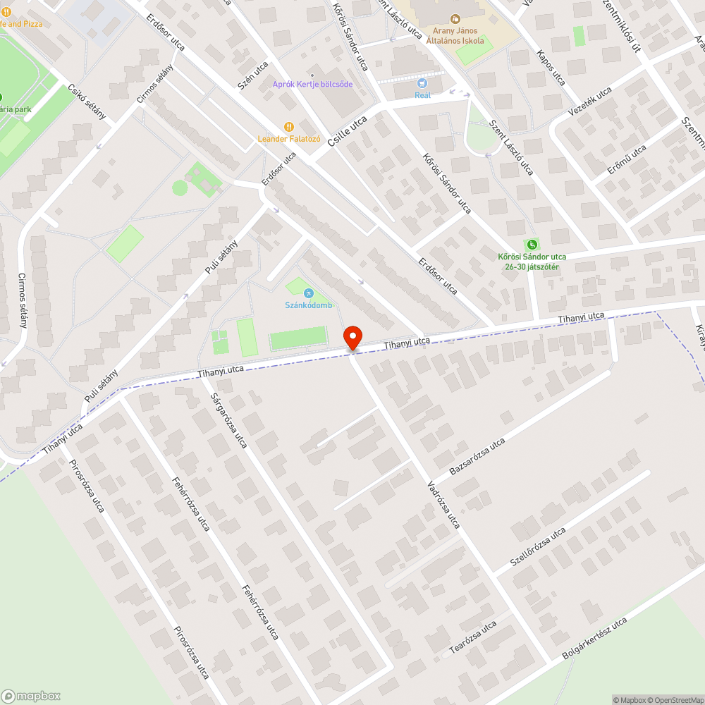 Hiányzó tábla bejelentés helye