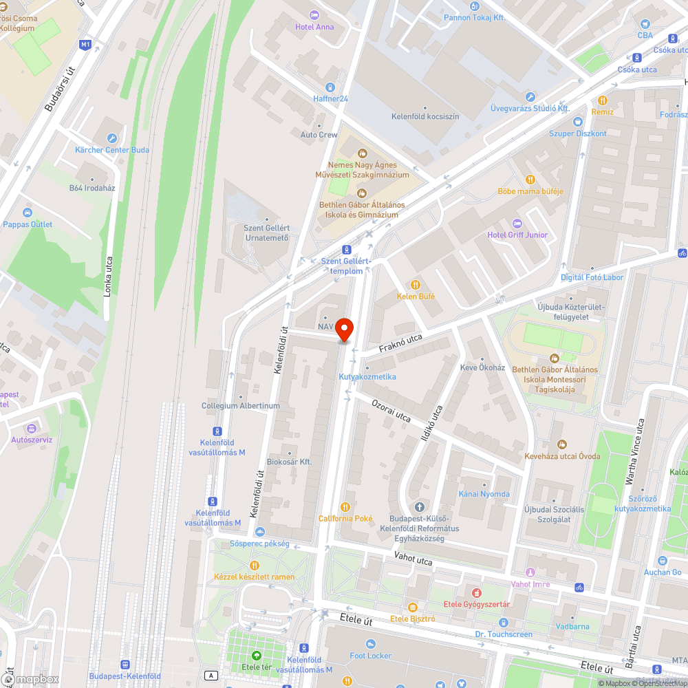 Sérült, graffitis szekrény bejelentés helye