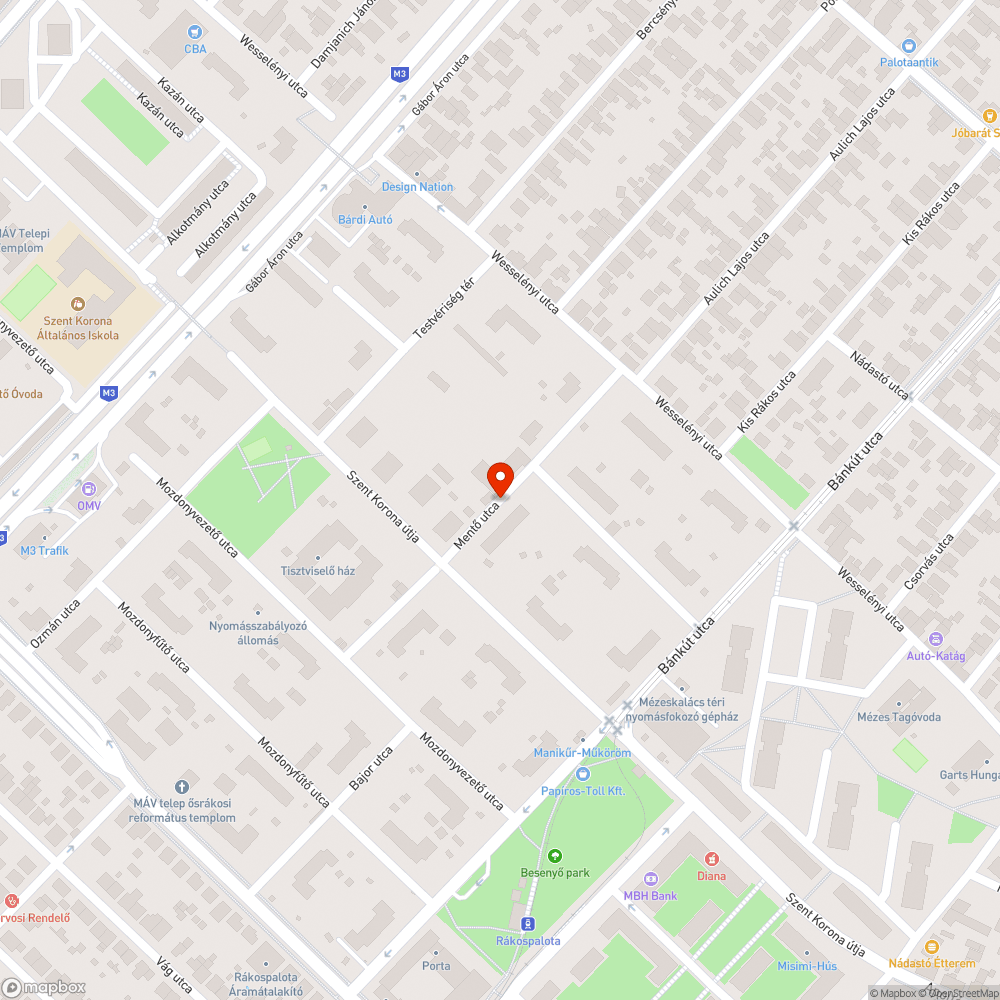 Megsüllyedt aszfalt bejelentés helye