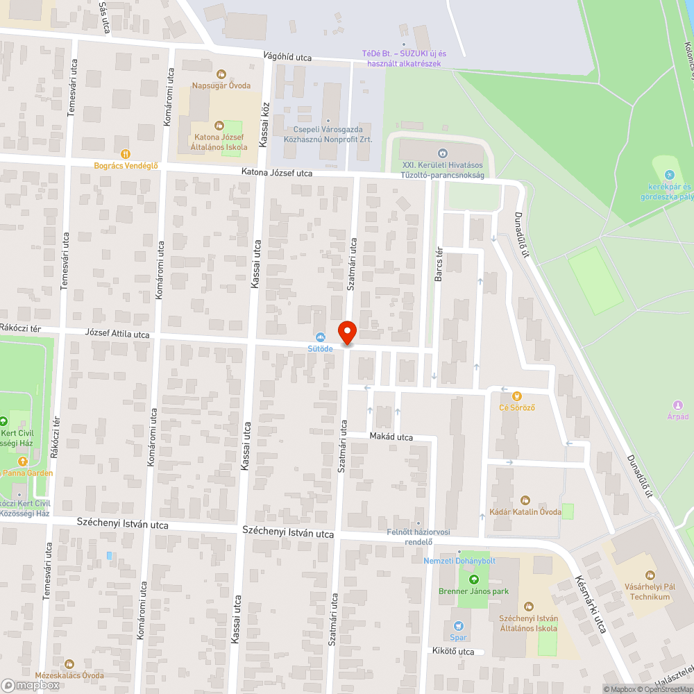 Beszakadó úttest/eltűnt szegélykő bejelentés helye