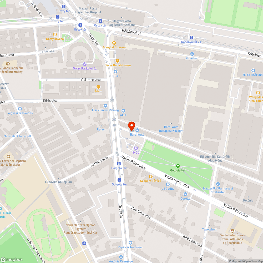 Ételhulladék a zöldterületen bejelentés helye