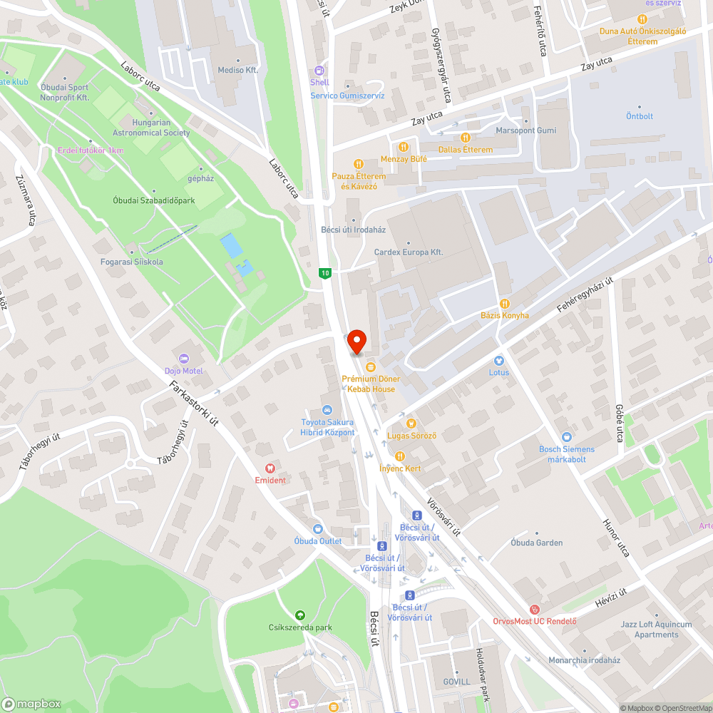 Buszmegálló tábla bejelentés helye