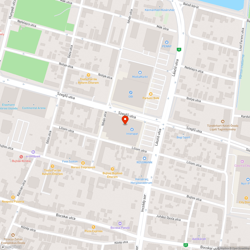 Nincs kerékpártároló bejelentés helye