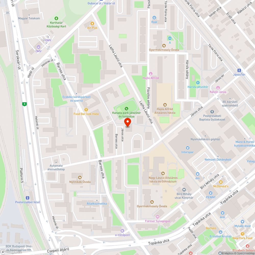 Befejezetlen kátyú javítás és parkoló felfestés bejelentés helye