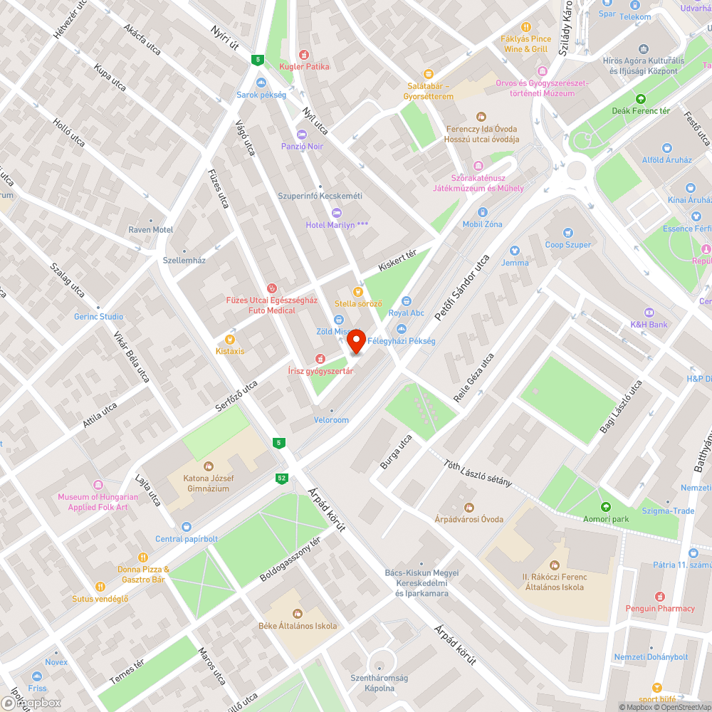 Kátyúk a Szalagház mögött bejelentés helye