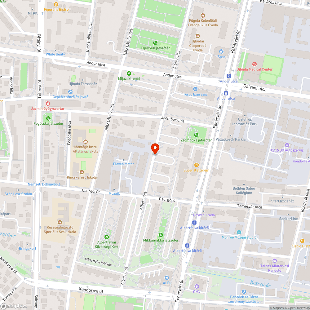 Elhagyott autó bejelentés helye