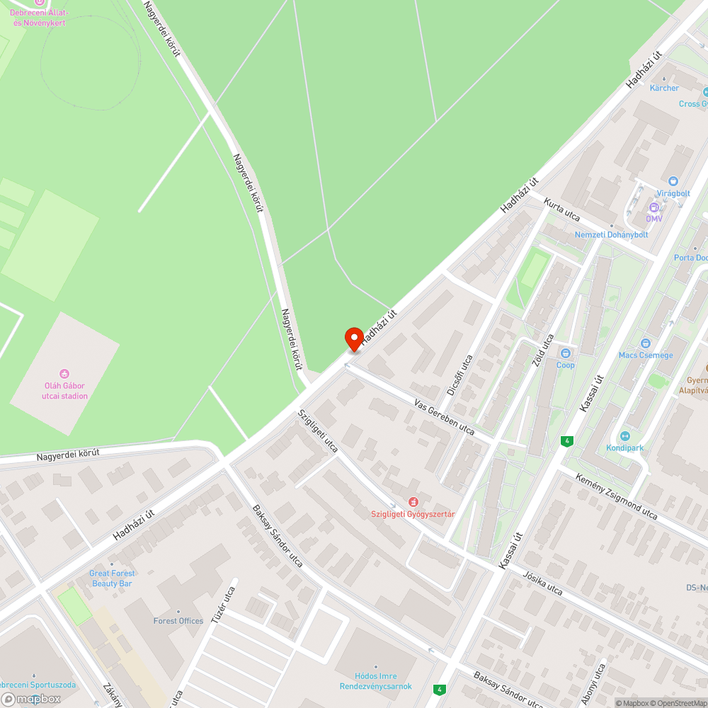 Elhagyott autó bejelentés helye