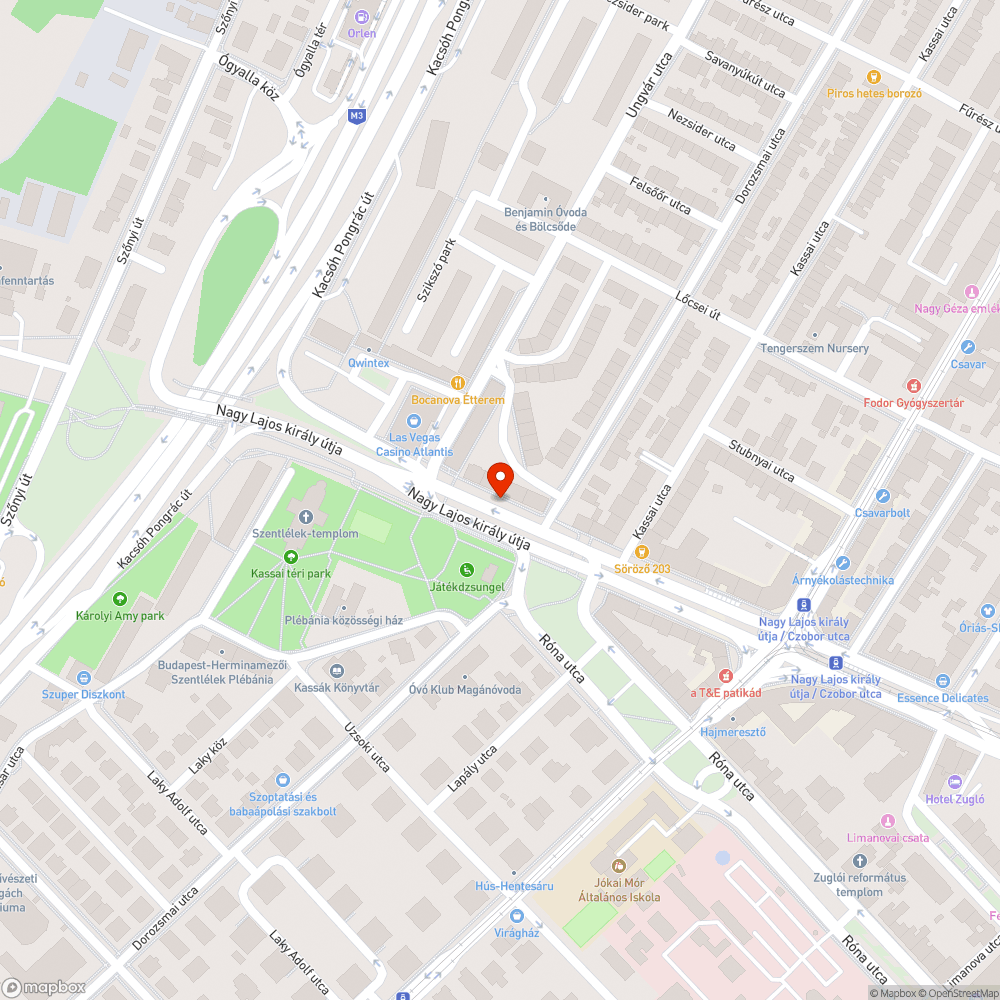 Kopott pad a Kassai téri buszmegállóban bejelentés helye