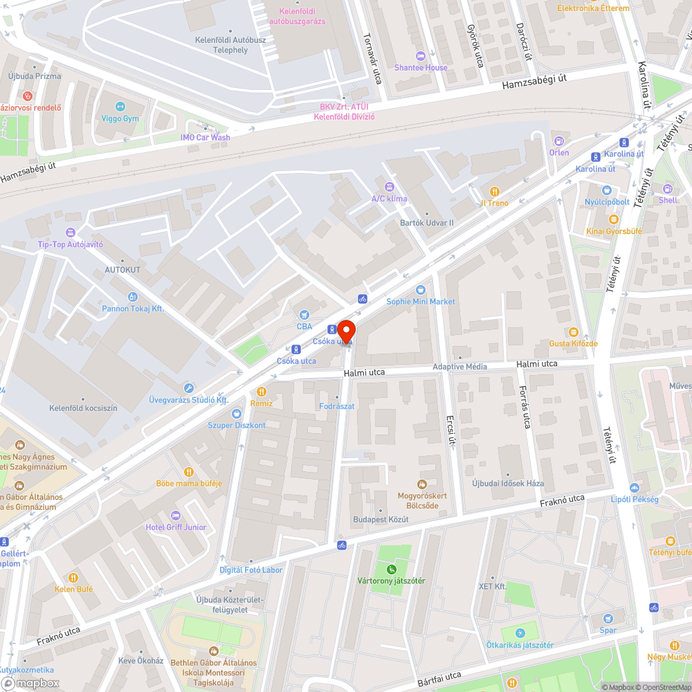 Aszfalt fedte zöld bejelentés helye