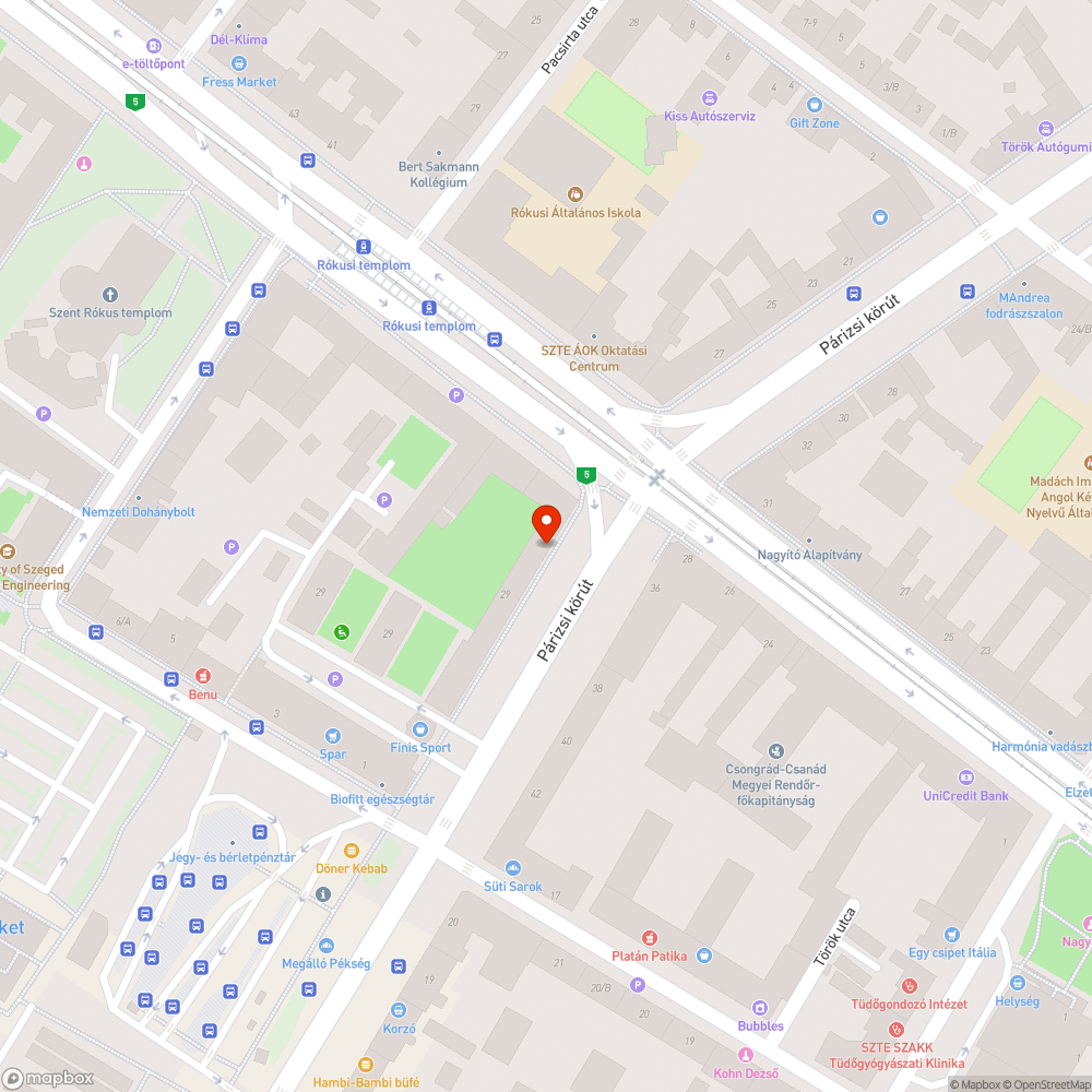 Hiányzik a szemetes gyűjtőedény - Párizsi krt. és Kossuth L. sgt. sarka bejelentés helye