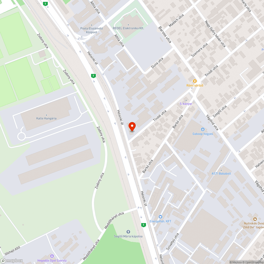 Kicsi piros bejelentés helye