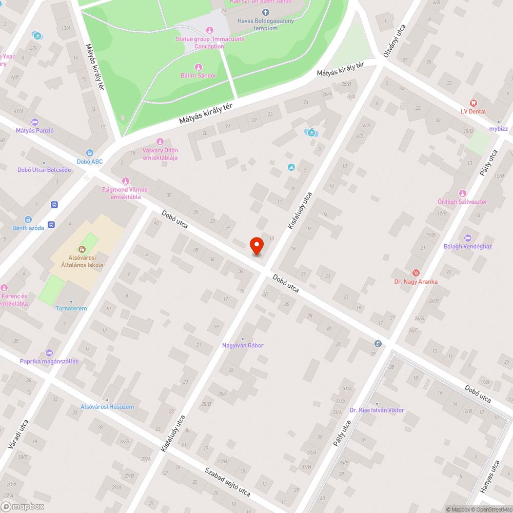 Töredezett járda bejelentés helye