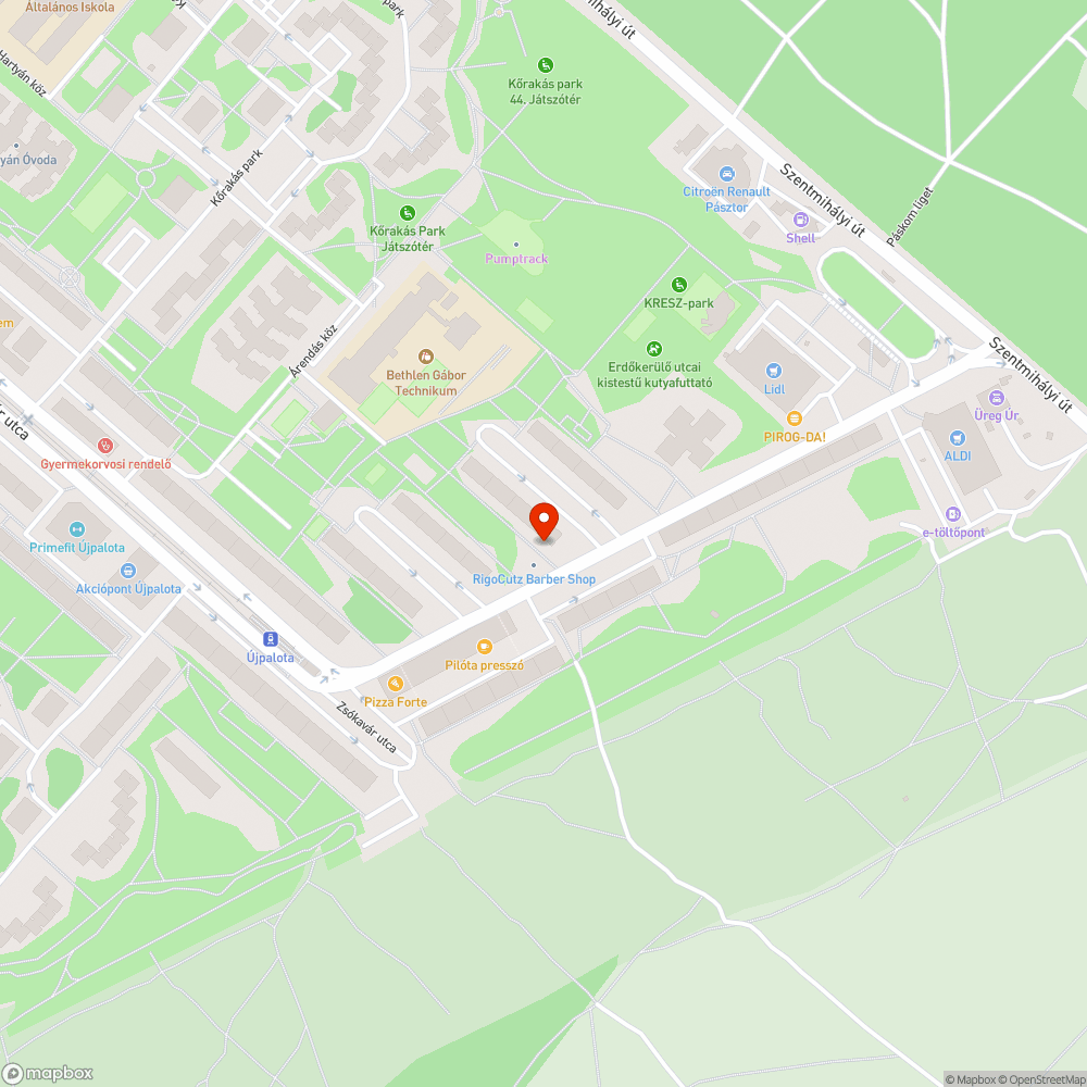 Betört üveg bejelentés helye