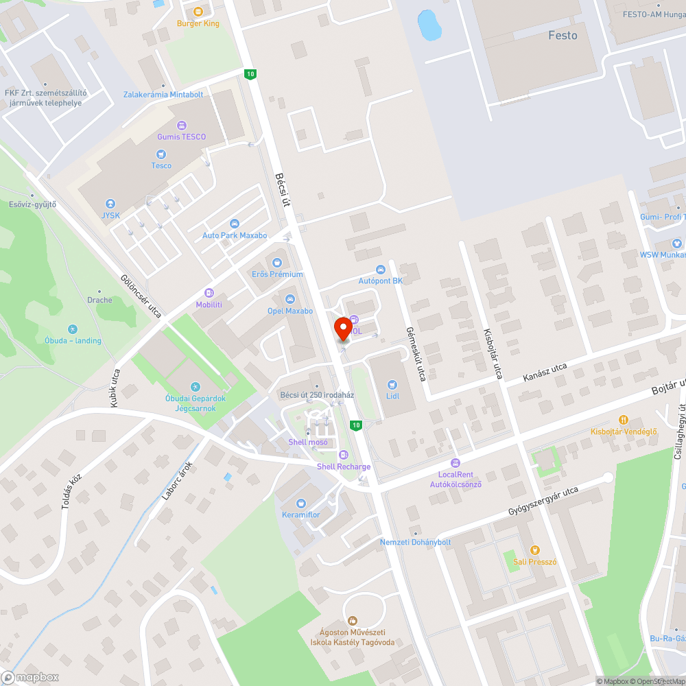 Áll a víz bejelentés helye