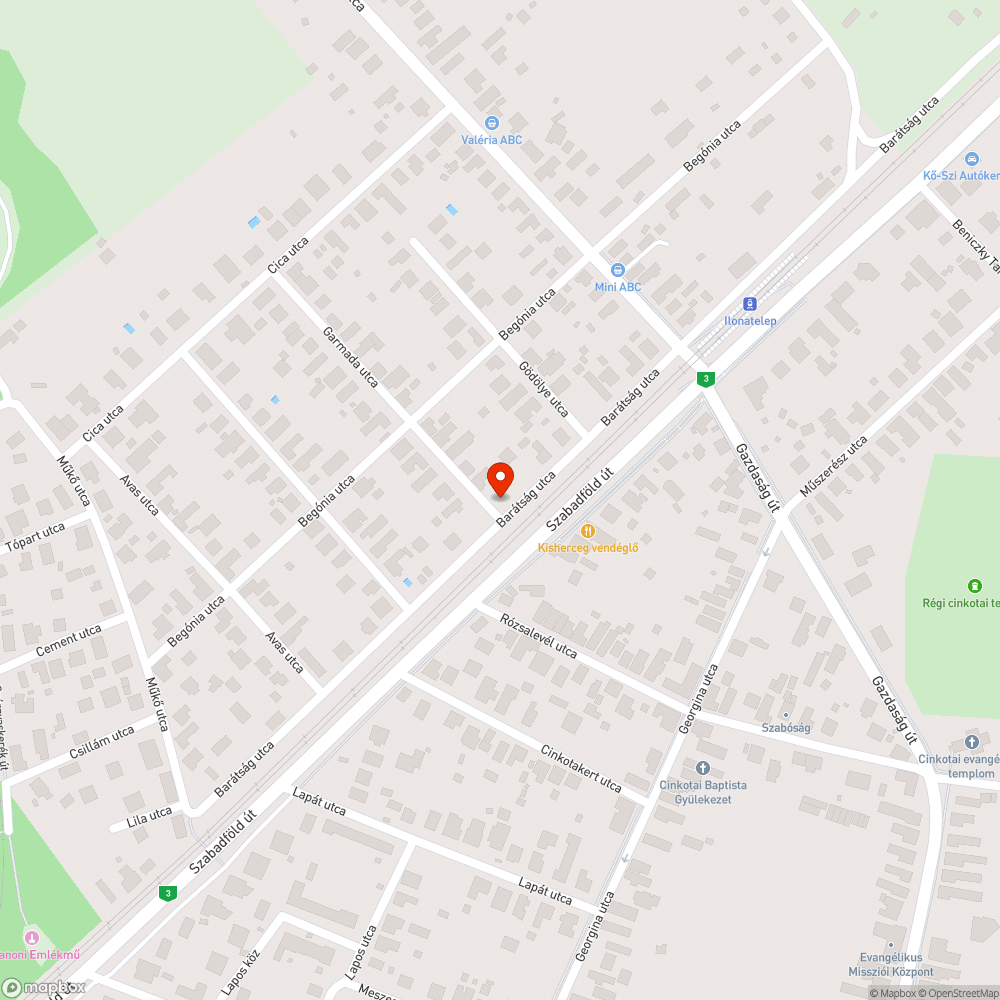 Kátyú az úttesten és a járda vonalában bejelentés helye