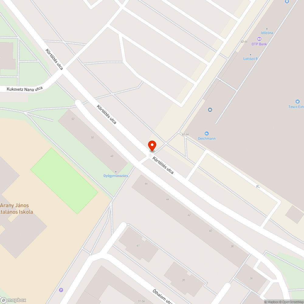 Kátyú - Körtöltés utca 46. bejelentés helye