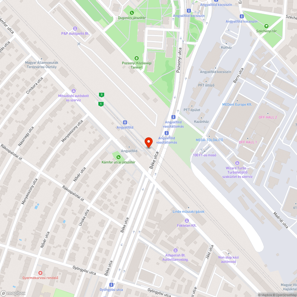 Hiányos világítás Angyalföld vasútállomáson bejelentés helye