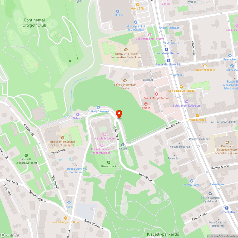 Semmibe vezető járda bejelentés helye