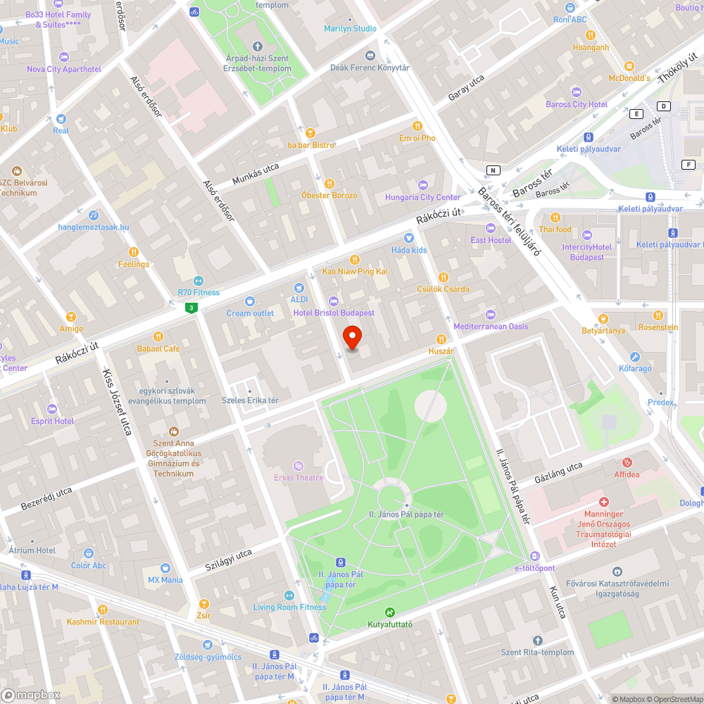 Balesetveszélyessé vált burkolathiba bejelentés helye