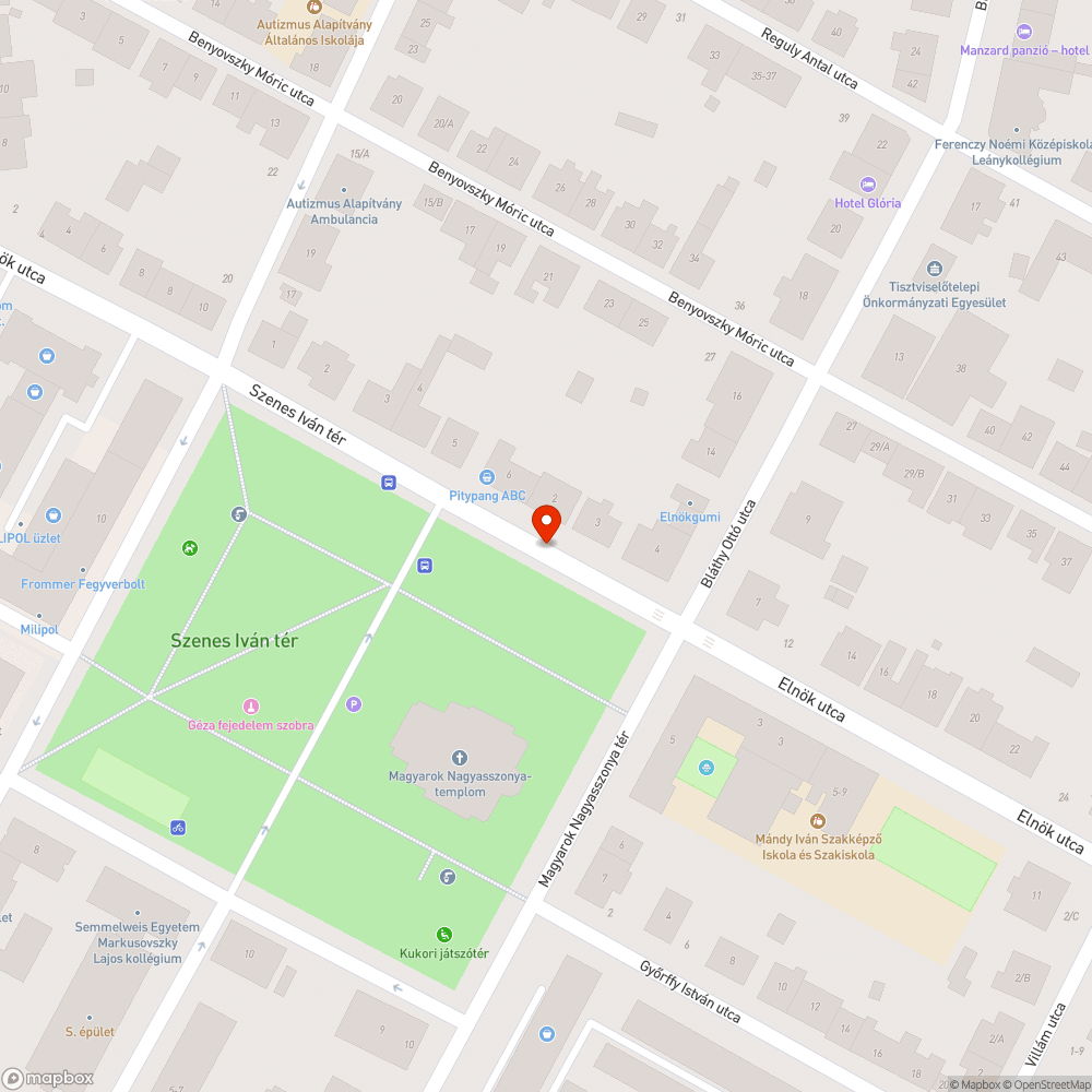 Megrongálódott közmű fedő I. bejelentés helye